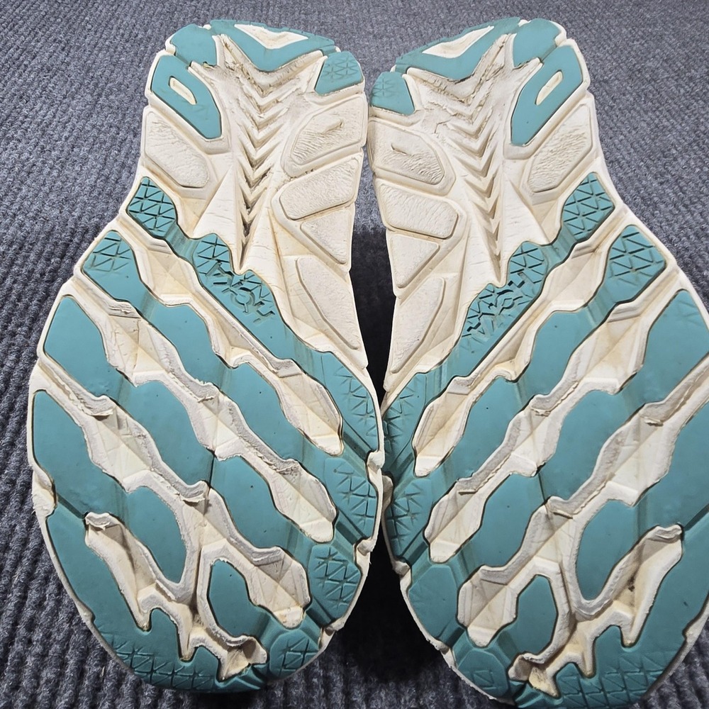 Hoka Clifton 8 Shoes Womens Size 8 B‎ Teal Orange Running Athletic Sneakers AEBL - Picture 9 of 15